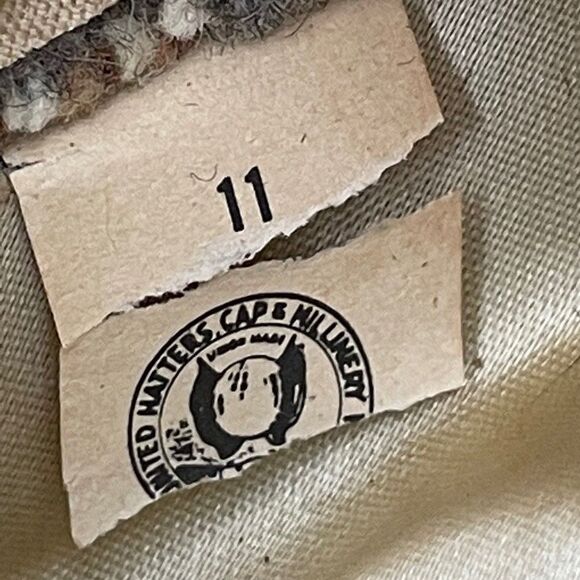 Vintage United Hatters Cap and Millinery Brand Wool Fedora 22” circumference - Picture 7 of 7